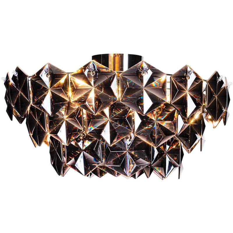 Monarque Plafondinbouwlamp 50 cm, Zwart