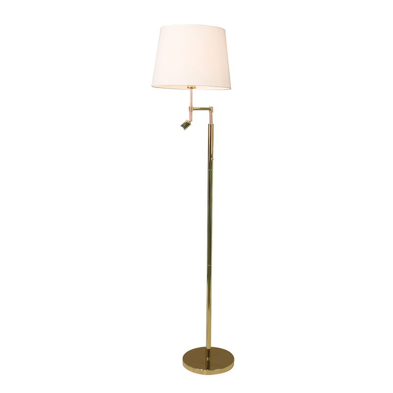 Orlando Vloerlamp, Messing/Wit