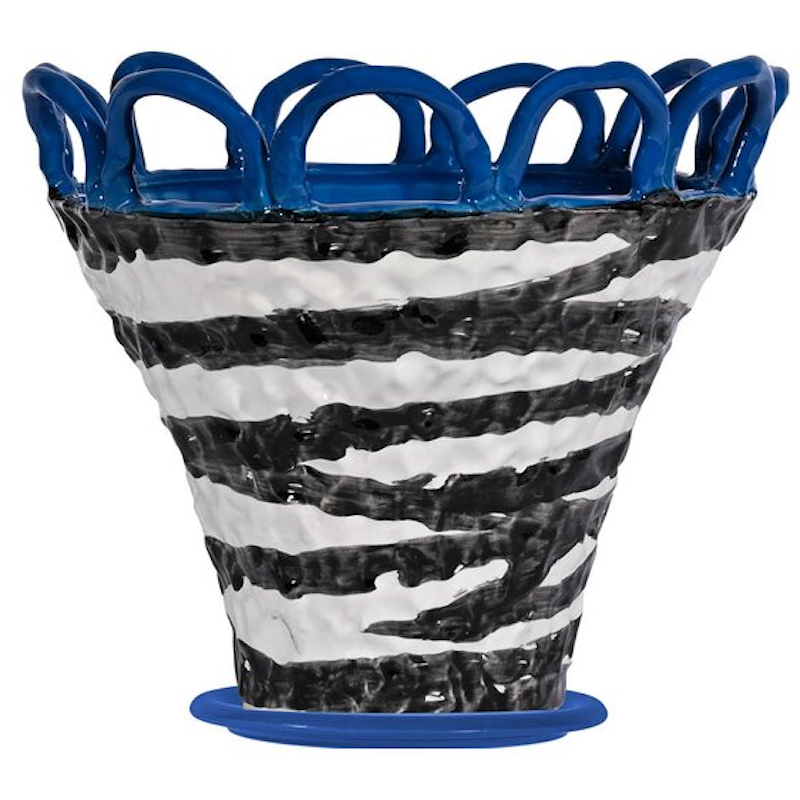 Patty Pot 25 cm, Blauw Zebra