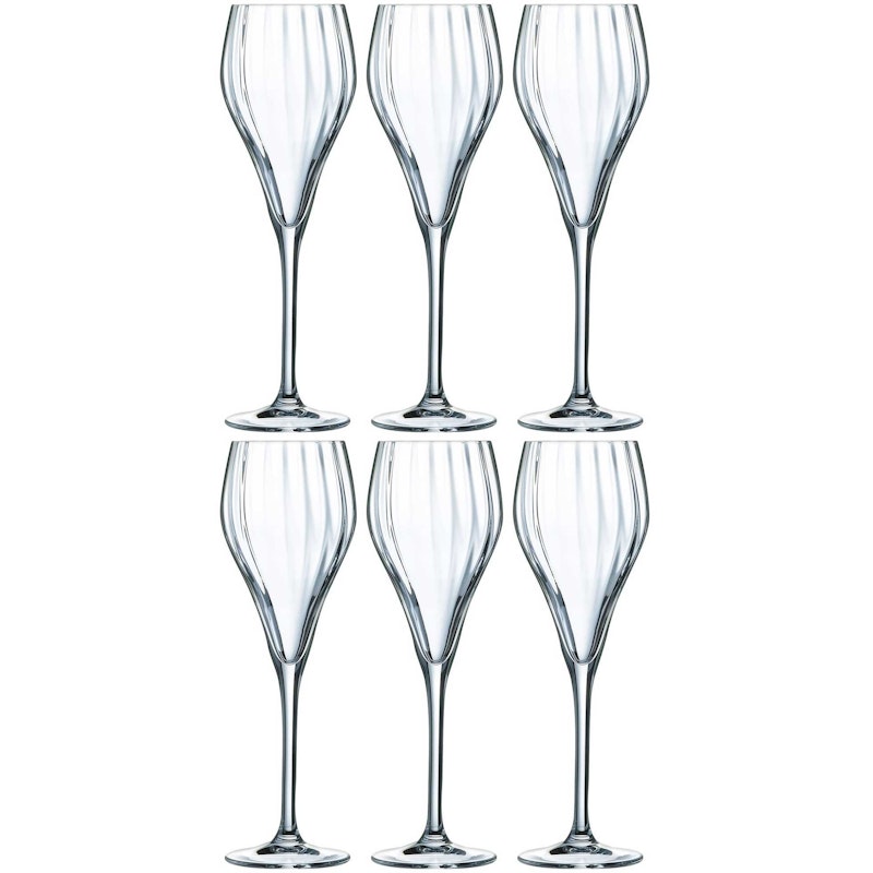 Symétrie Champagneglas 16 cl Transparent, Pak van 6