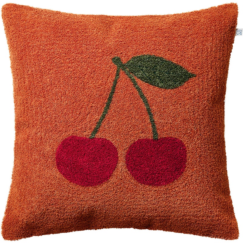 Cherry Kussenhoes 50x50 cm / Apricot Orange / Groen / Rood