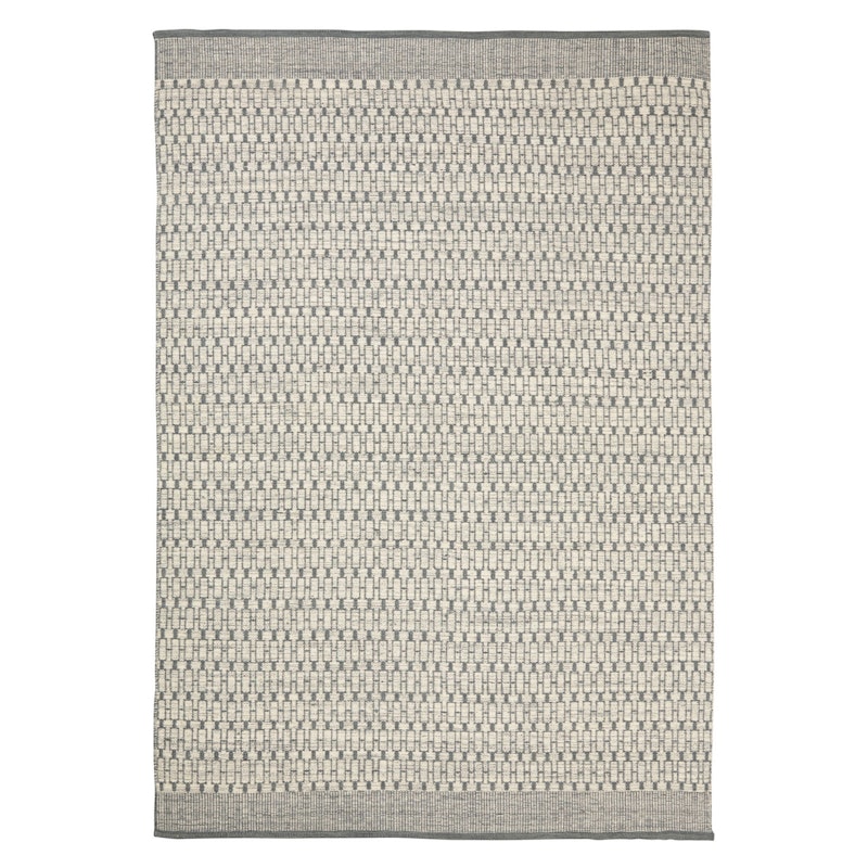 Dhurry Wool Mahi Carpet 80x250 cm, Off White/Grey