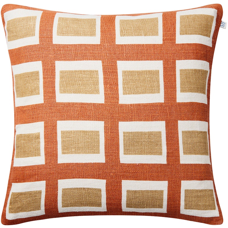 Hira Kussenhoes 50x50 cm, Apricot Orange / Kaki