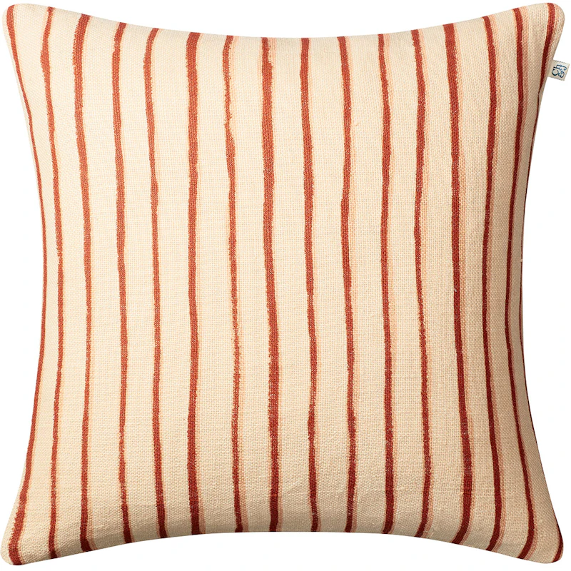 Jaipur Stripe Kussenhoes 50x50 cm Light Beige / Apricot Orange / Rose