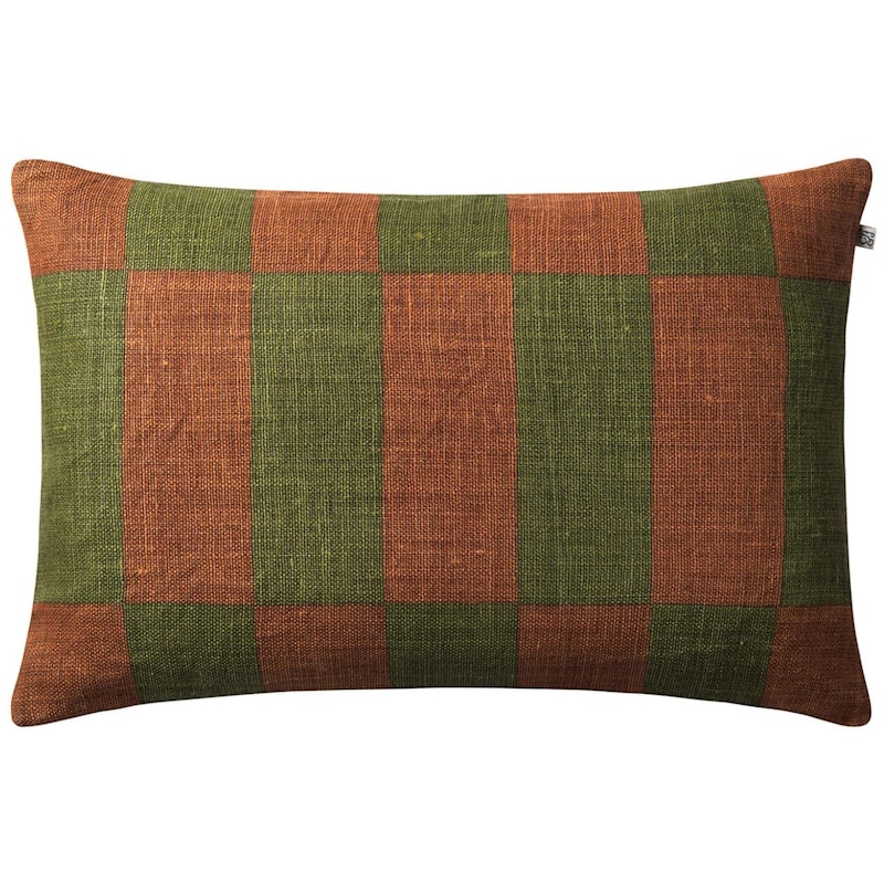 Samar Kussenhoes 40x60 cm, Terracotta / Cactus Green