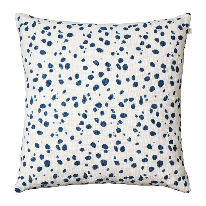 Tiger Dot Cushion Cover 50x50 cm, White/Blue