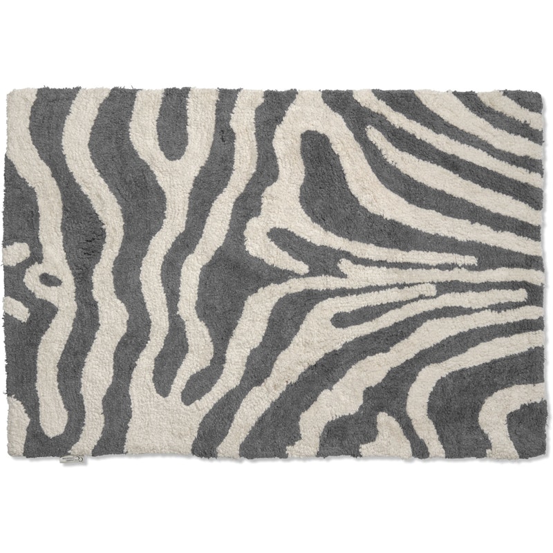 Zebra Badmat 60x90 cm, Grijs/Wit