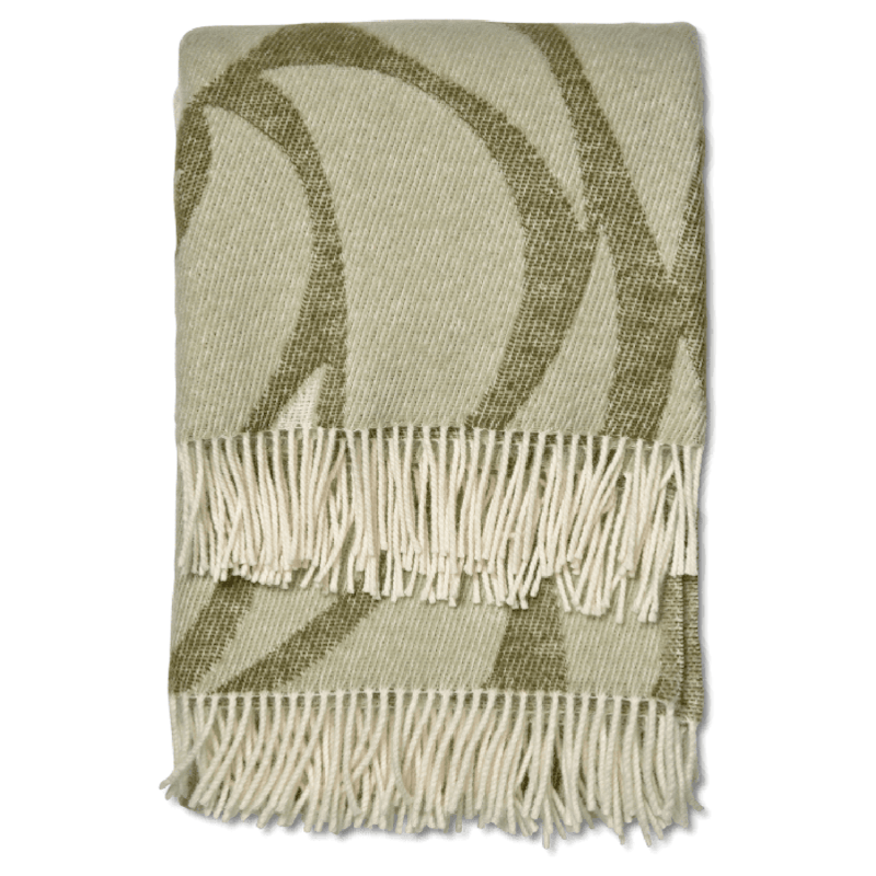 Leaf Wollen Deken 130x180 cm, Groen