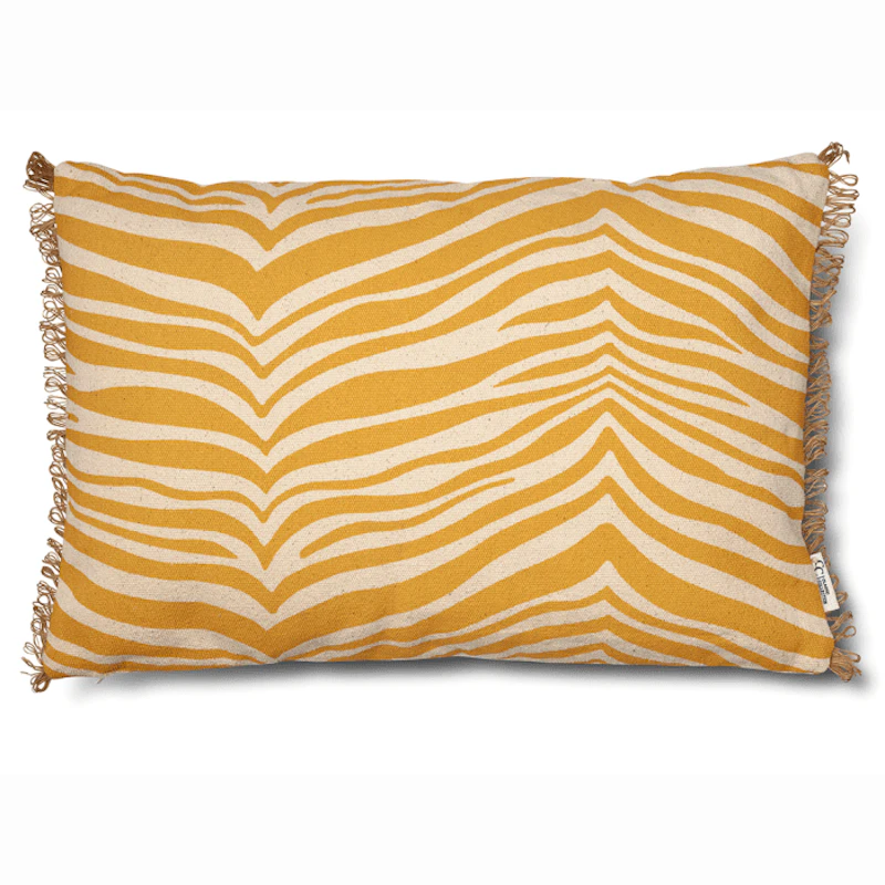 Zebra Kussen 40x60 cm, Geel
