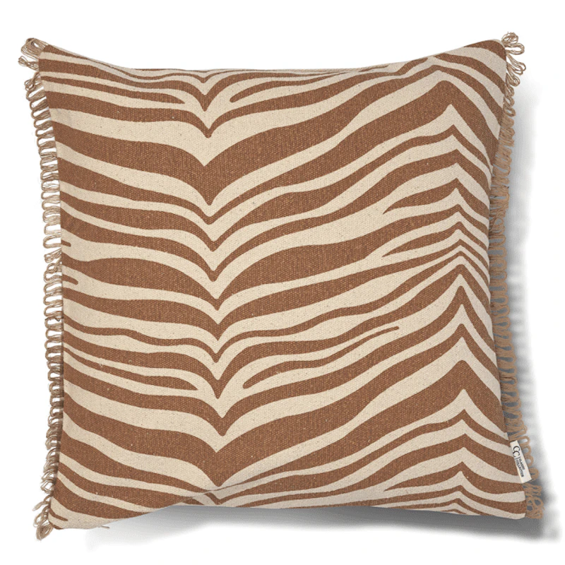 Zebra Kussen 50x50 cm, Glazed Ginger