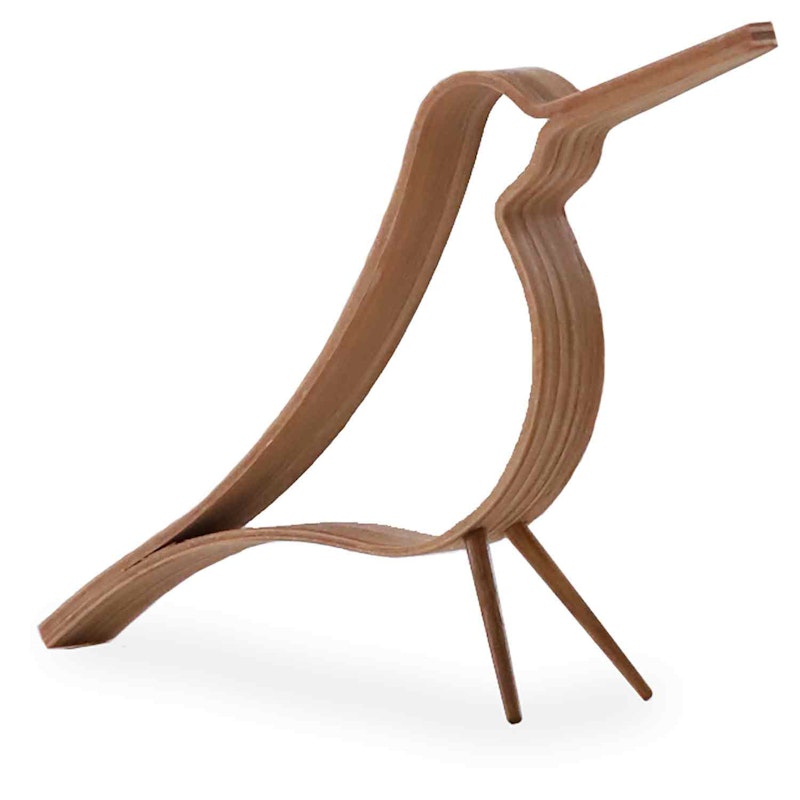 Woody Bird Decoratie 14 cm, Eiken