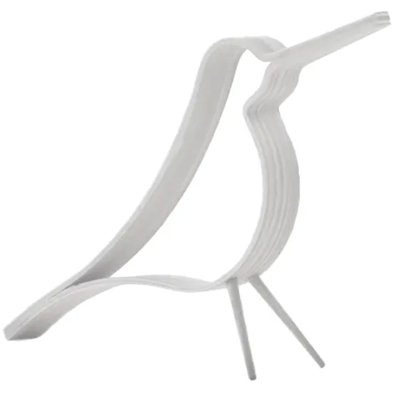 Woody Bird Decoratie 14 cm, Wit