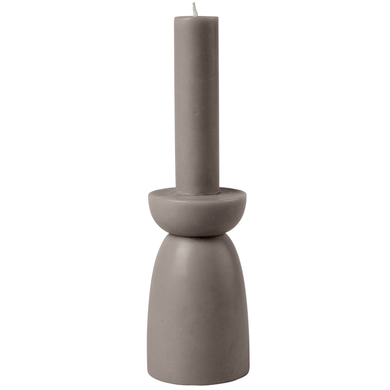 Candleholder Kaars L, Dark Taupe