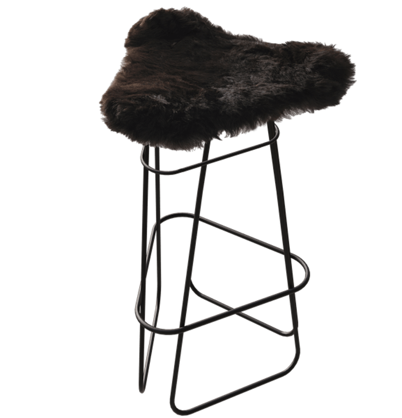 Iceland Barkruk 82 cm, Zwart / Shorn Black