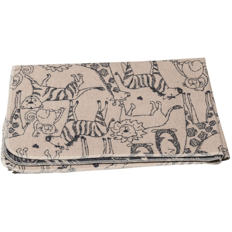 Juwel Kinderdeken 100x140 cm Safari Animals, Beige / Grijs