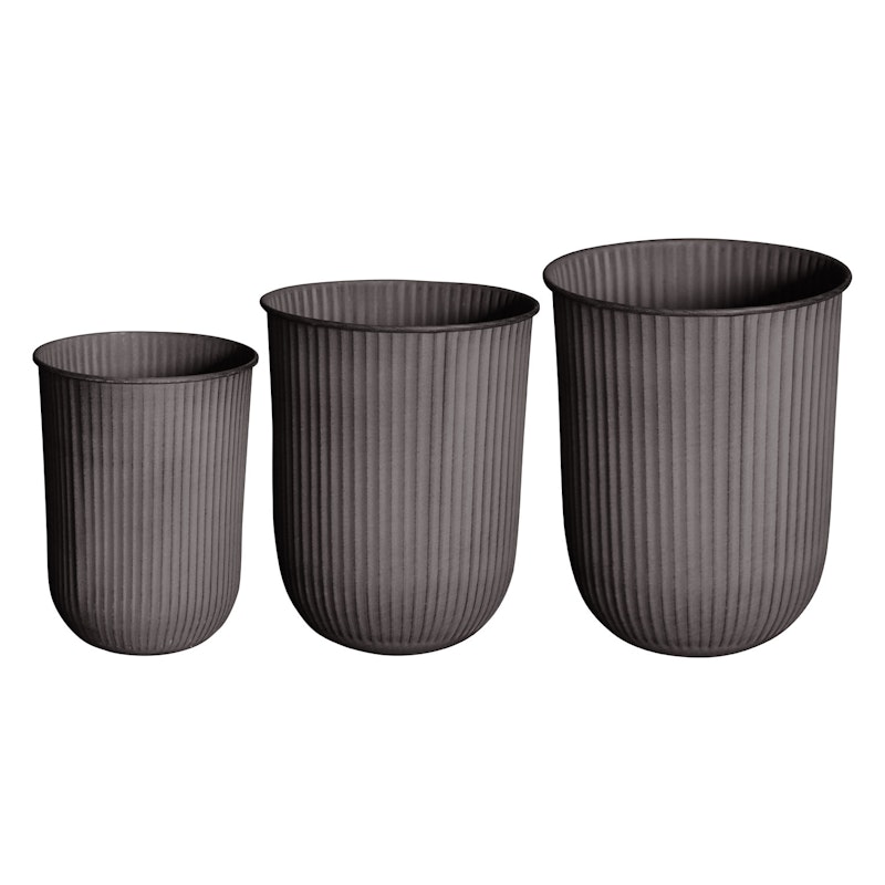 Out Stripe Pot Pak van 3, Bruin