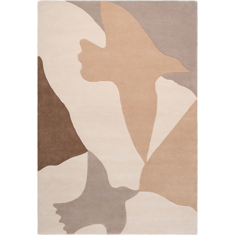 Bird Wollen Vloerkleed 180x270 cm, Beige