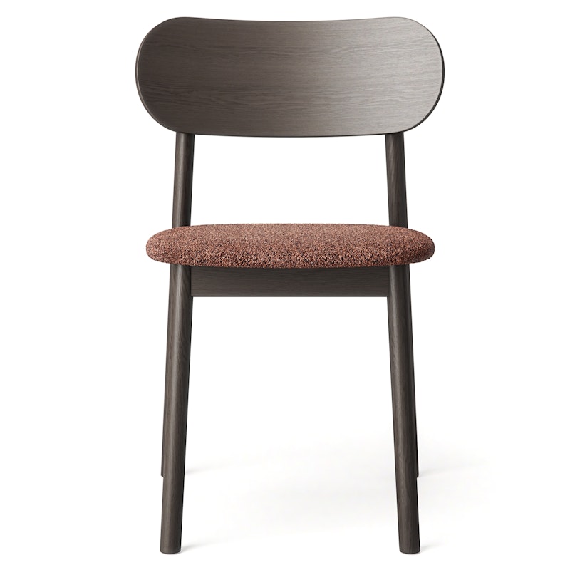 Elephant Stoel, Donker Eiken / Roestkleurig Bouclé