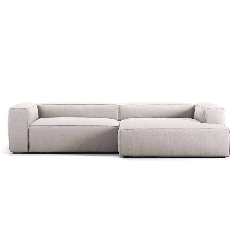 Grand 3-Zitsbank chaise Longue Rechts, Moon White