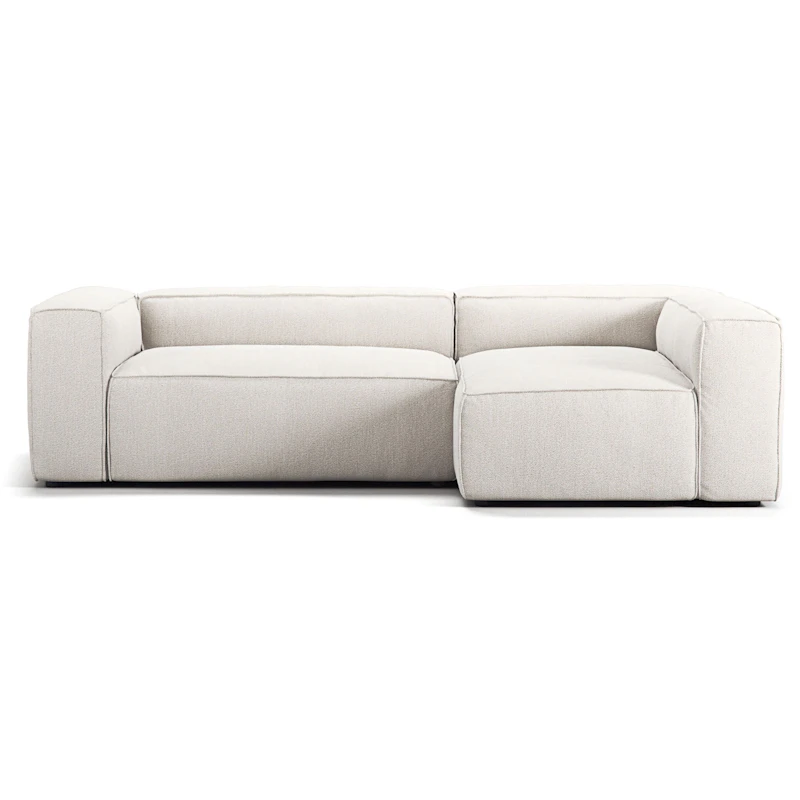 Grand 3-Zitsbank Divan Rechts, Steam White
