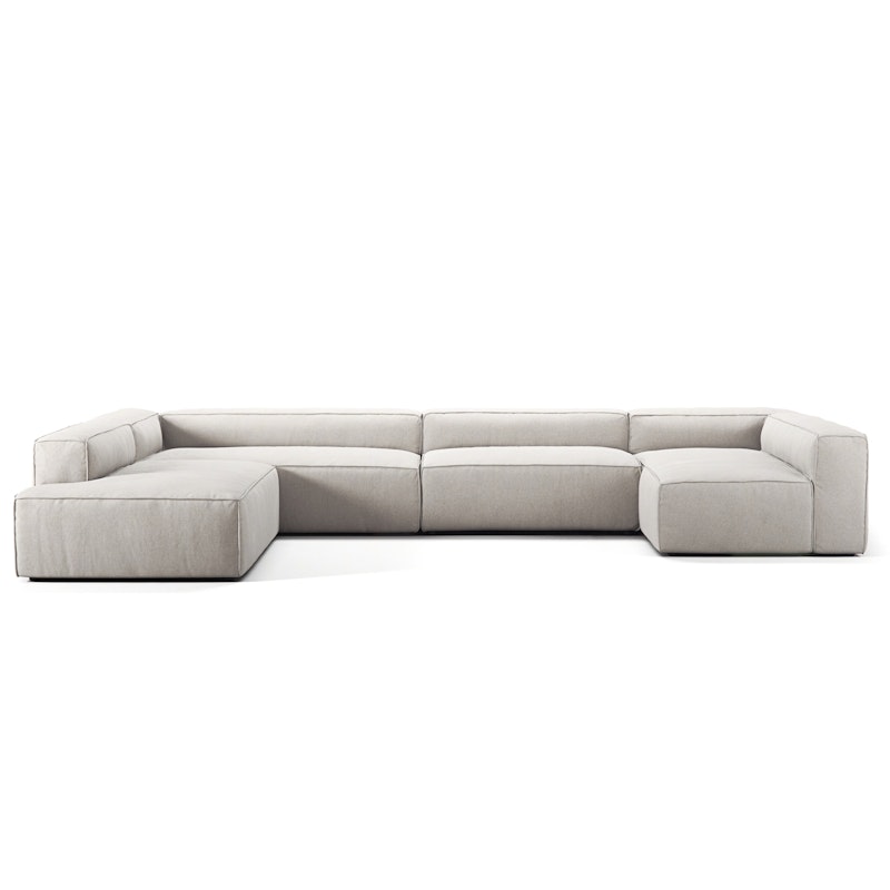 Grand 5-Zitsbank divan Links, Moon White