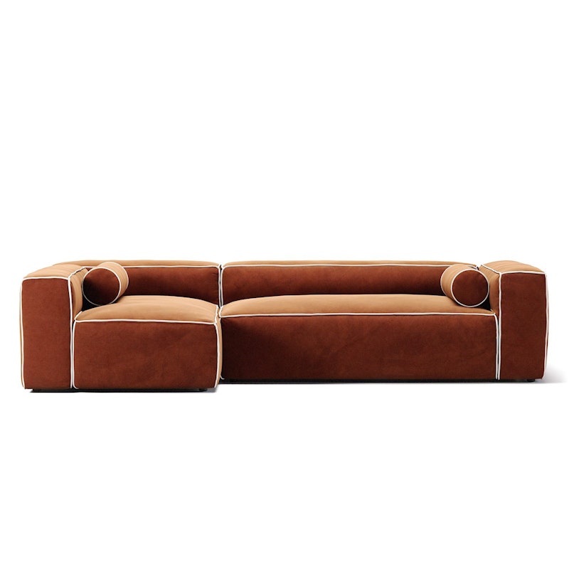 Grand Hue 4-Zitsbank Divan Links, Copper Glow / Moon White