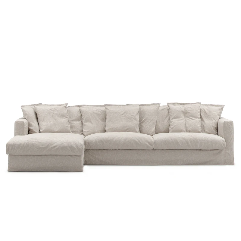 Le Grand Air 3-Zitsbank Linnen Divan Links, Natural Blonde