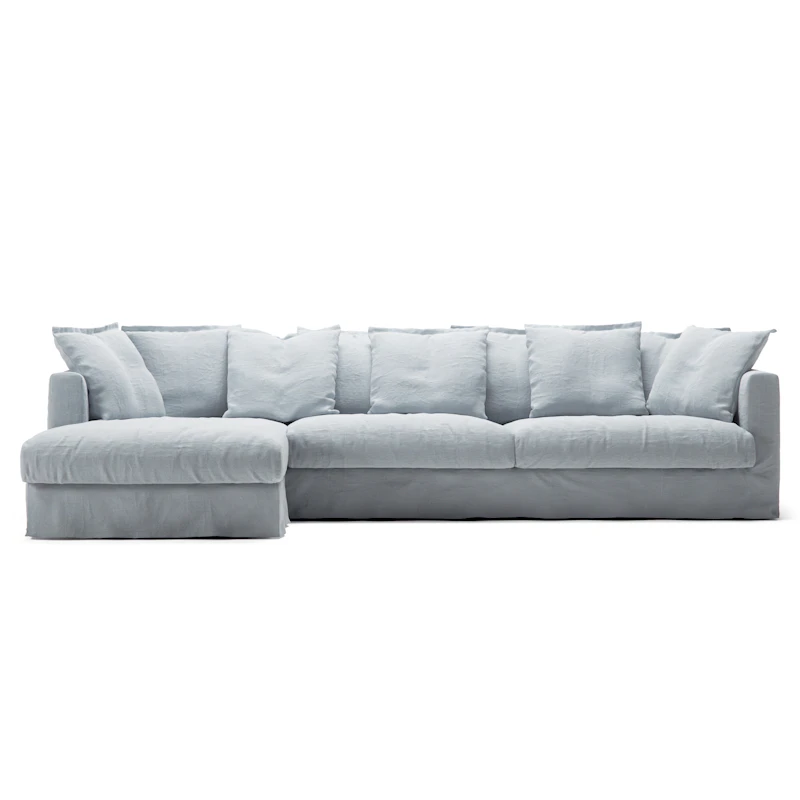 Le Grand Air 3-Zitsbank Linnen Divan Links, Nordic Sky