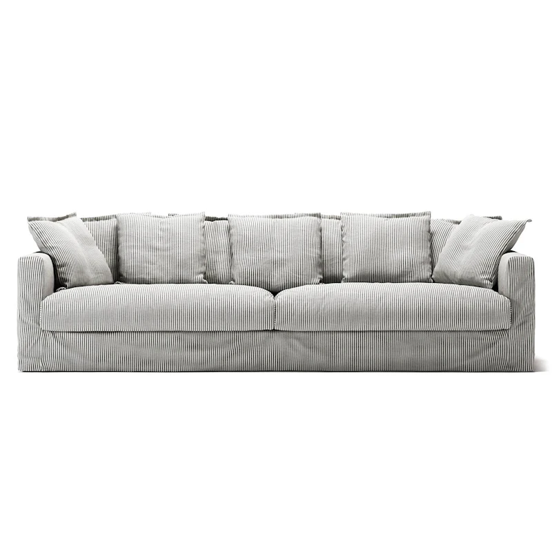 Le Grand Air 4-Zitsbank Linnen, Ash Stripe