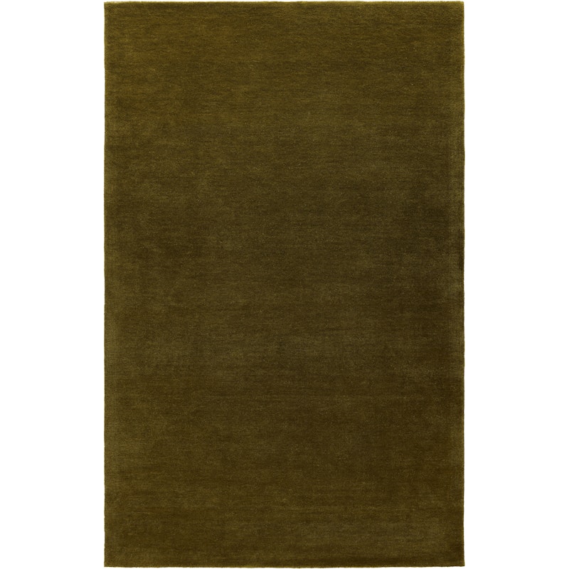 Nordic Plain Wollen Vloerkleed 250x350 cm, Moss