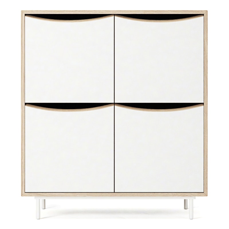 Sand Kast, Eiken / Wit