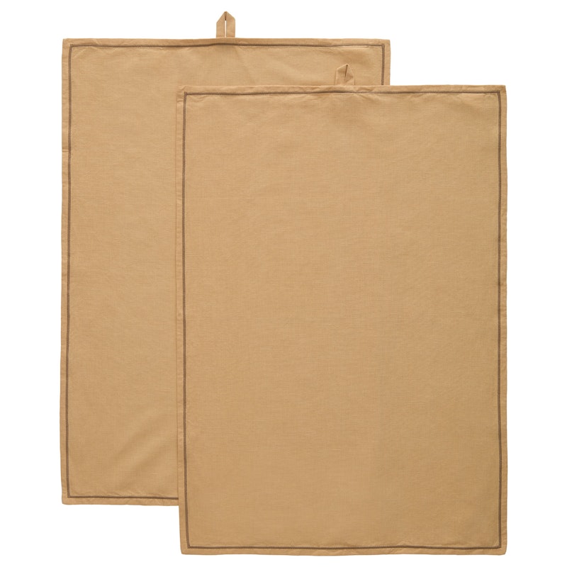 Sienna Theedoek 50x70 cm Pak van 2, Beige