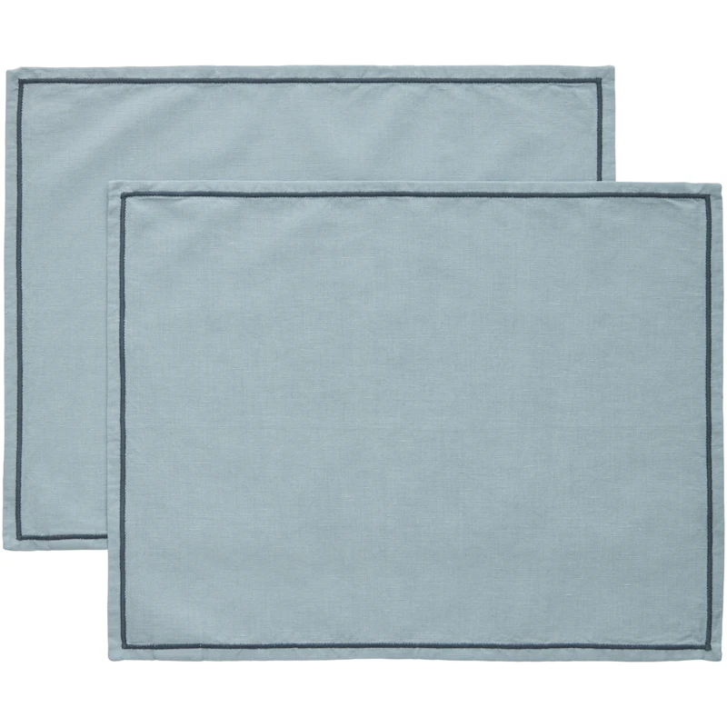 Sienna Placemat Pak van 2 35x45 cm, Dusty Blue