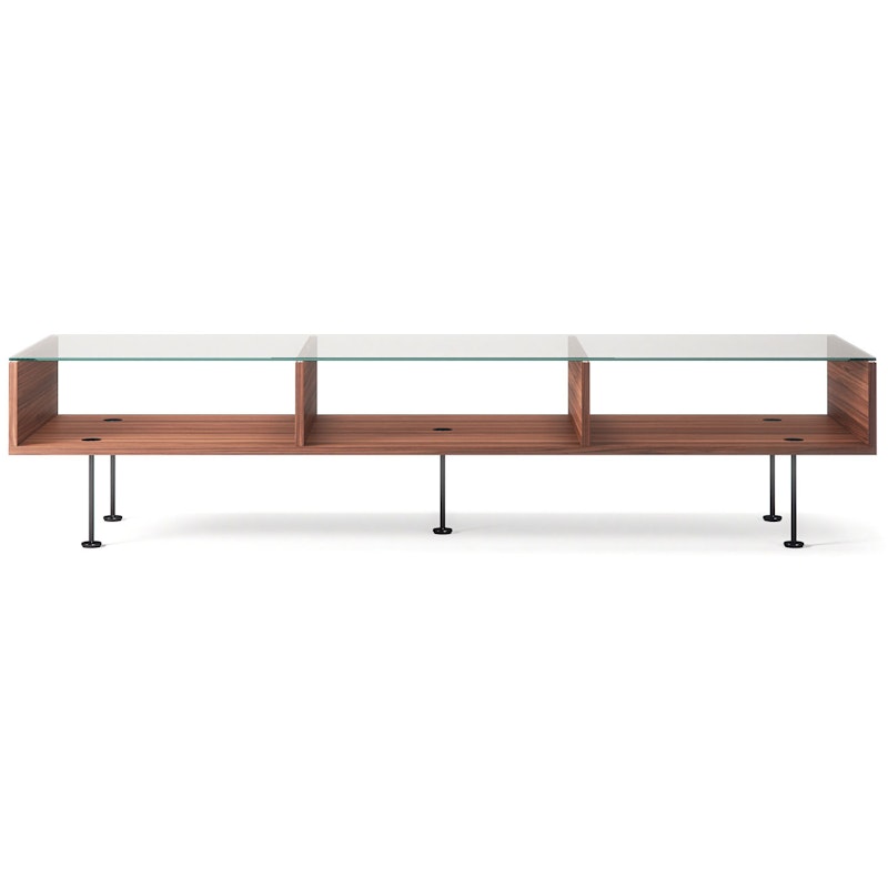 Vogue Salontafel 45x165 cm, Walnoot / Zwart