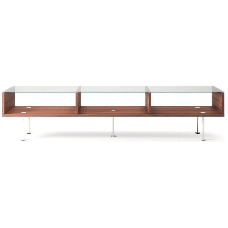 Vogue Salontafel 45x165 cm, Walnoot / Wit