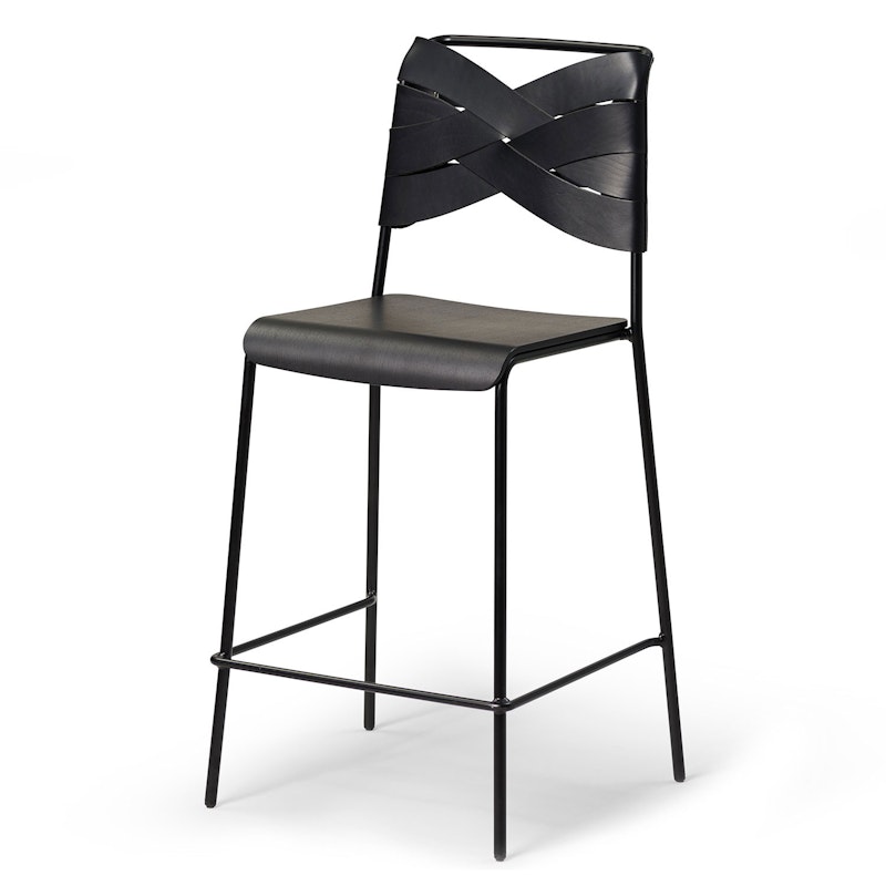 Torso Bar Stool, Black/Black