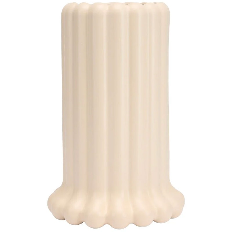 Tubular Vaas 24 cm, Beige