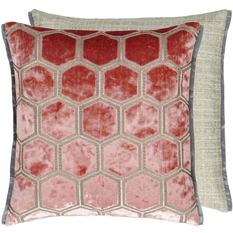 Manipur Kussen 43x43 cm, Coral