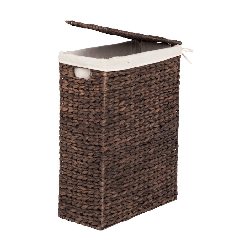 Water Hyacinth Fishbone Rectangular Laundry Basket, Brown