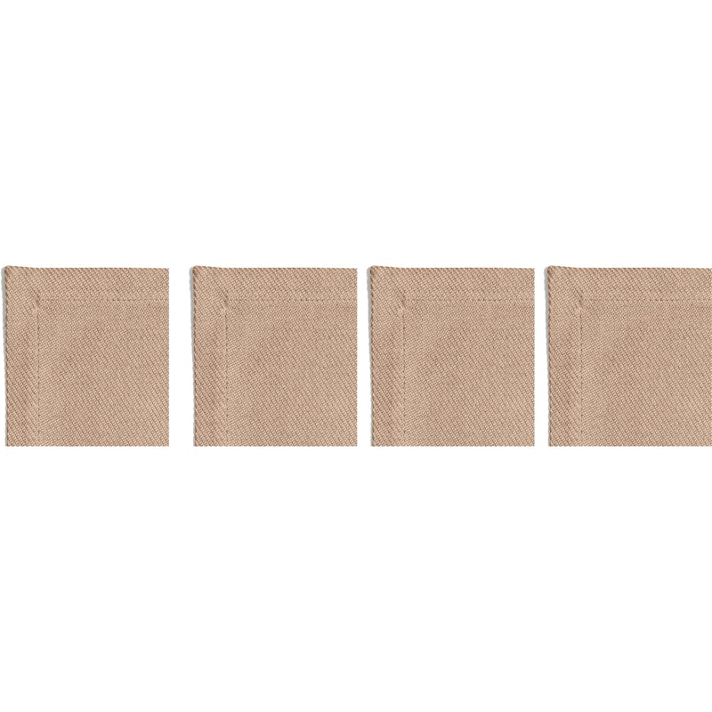 Plain Onderzetters 10x10 cm Pak van 4, Beige