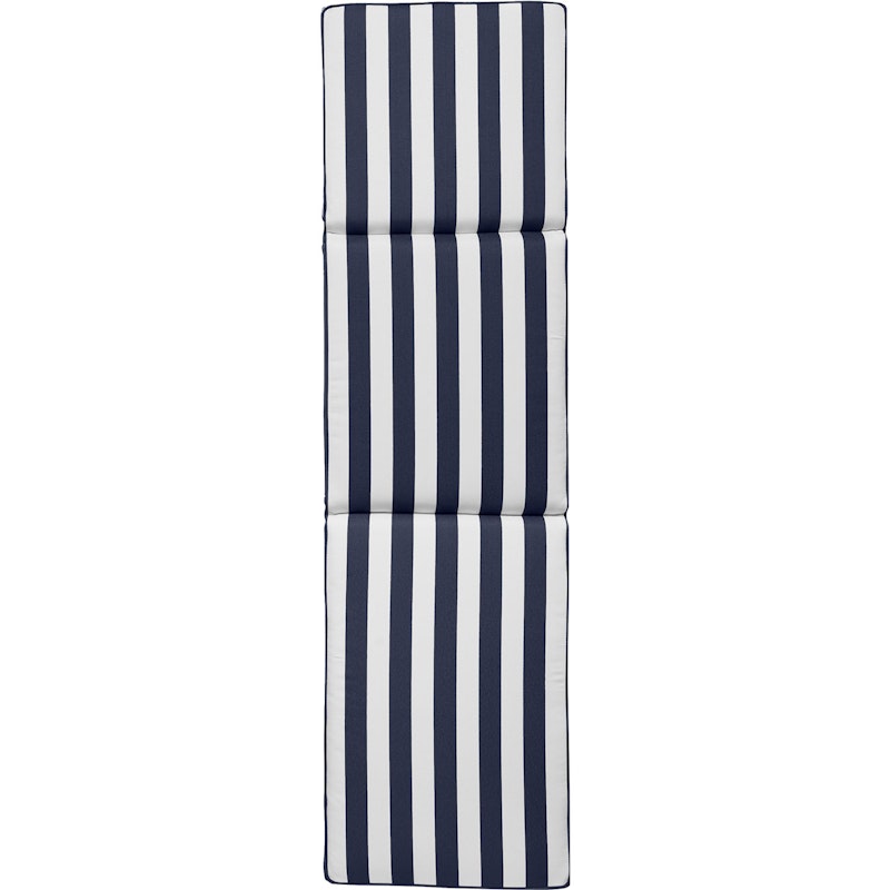 Wide Stripe Ligstoelkussen 50x186 cm, Marineblauw