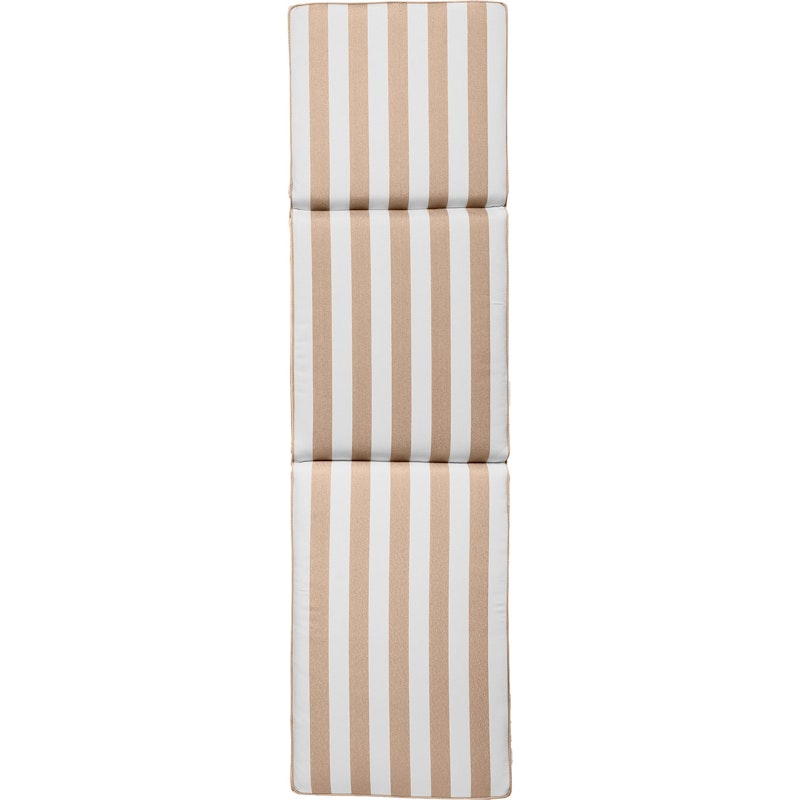 Wide Stripe Ligstoelkussen 50x186 cm, Beige