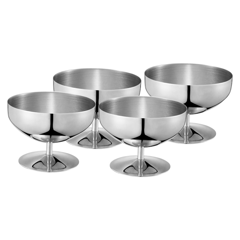 Daysi Ice Cream Goblet Stainless Steel 4-pack, 7,5 cm