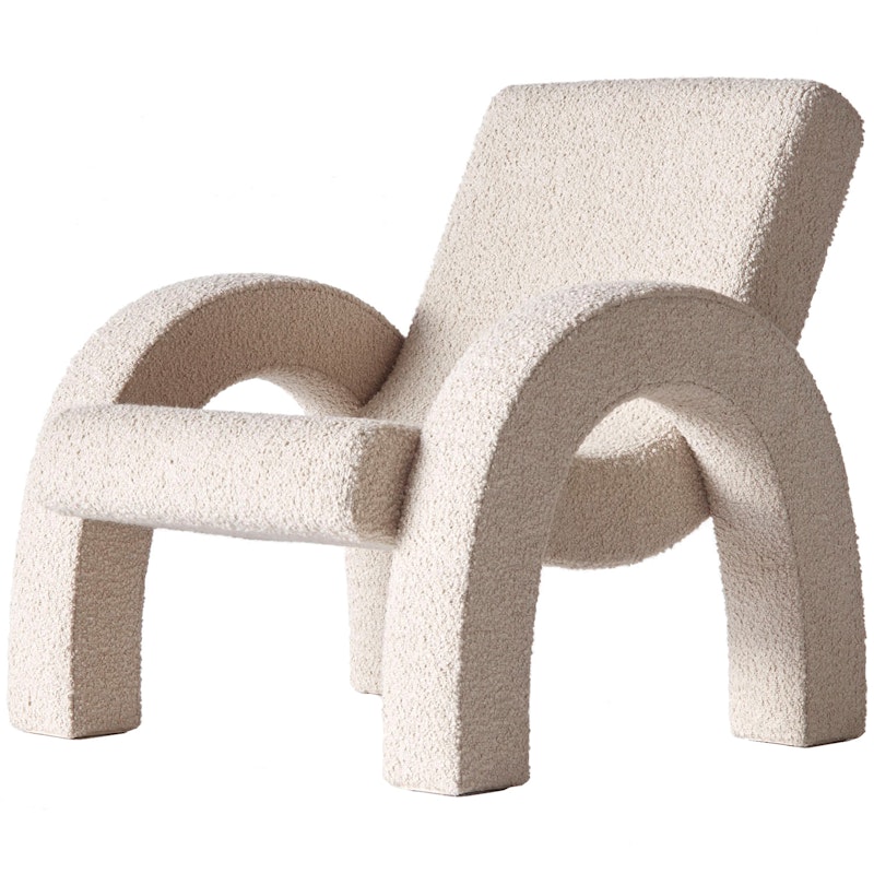 Arco Loungestoel Klein, Bouclé Beige