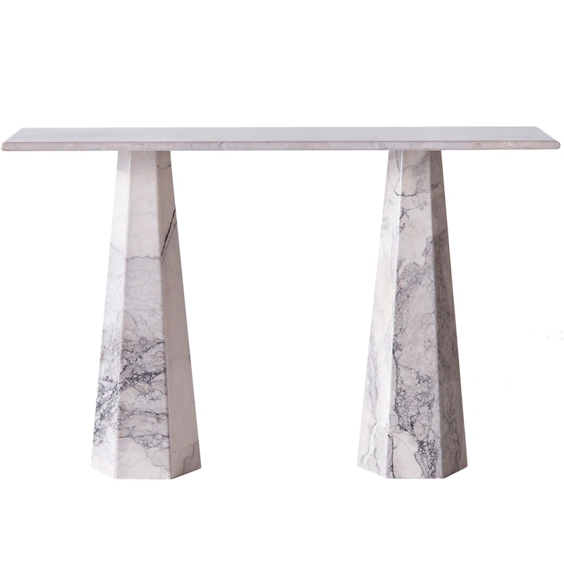 Hexagon Console Tafel, Albanian Grey Marmer