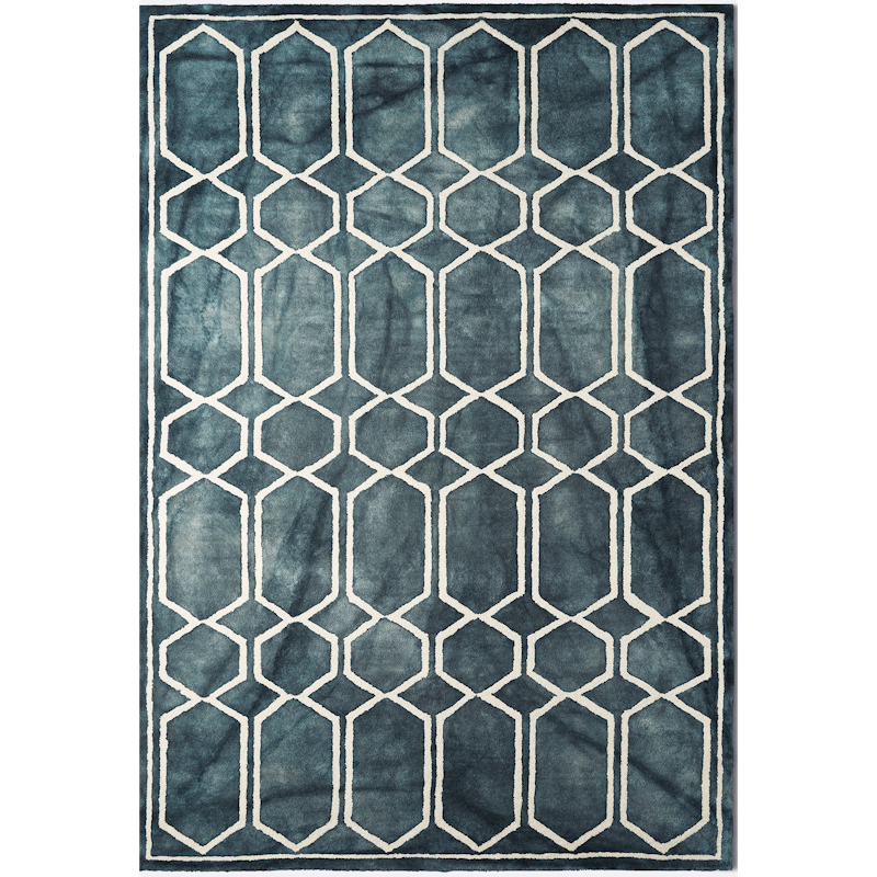 Tie Dye Wollen Vloerkleed 250x350 cm, Grafiet