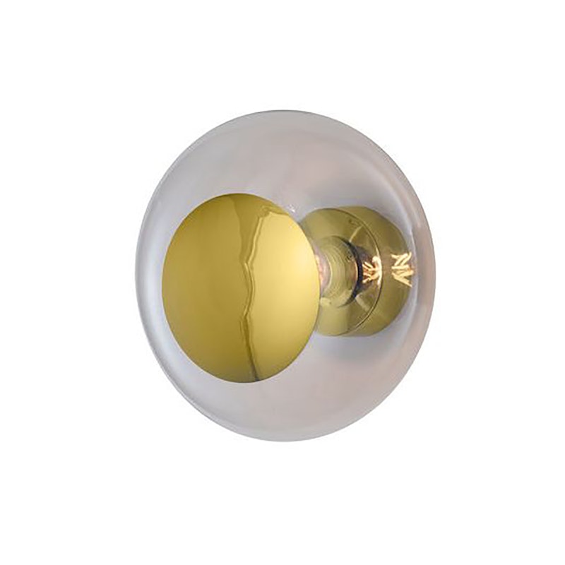 Horizon Wall / Ceiling Lamp 29 cm, Clear/Gold