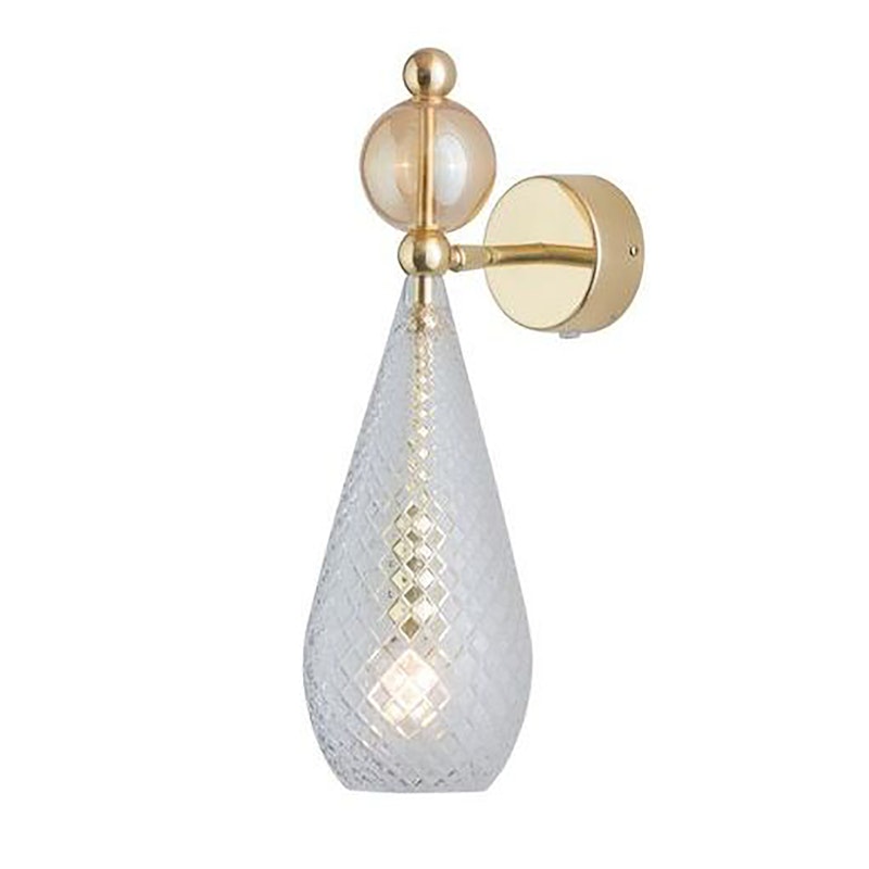 Smykke Wandlamp, Crystal Check / Golden Smoke Ball / Shiny Gold