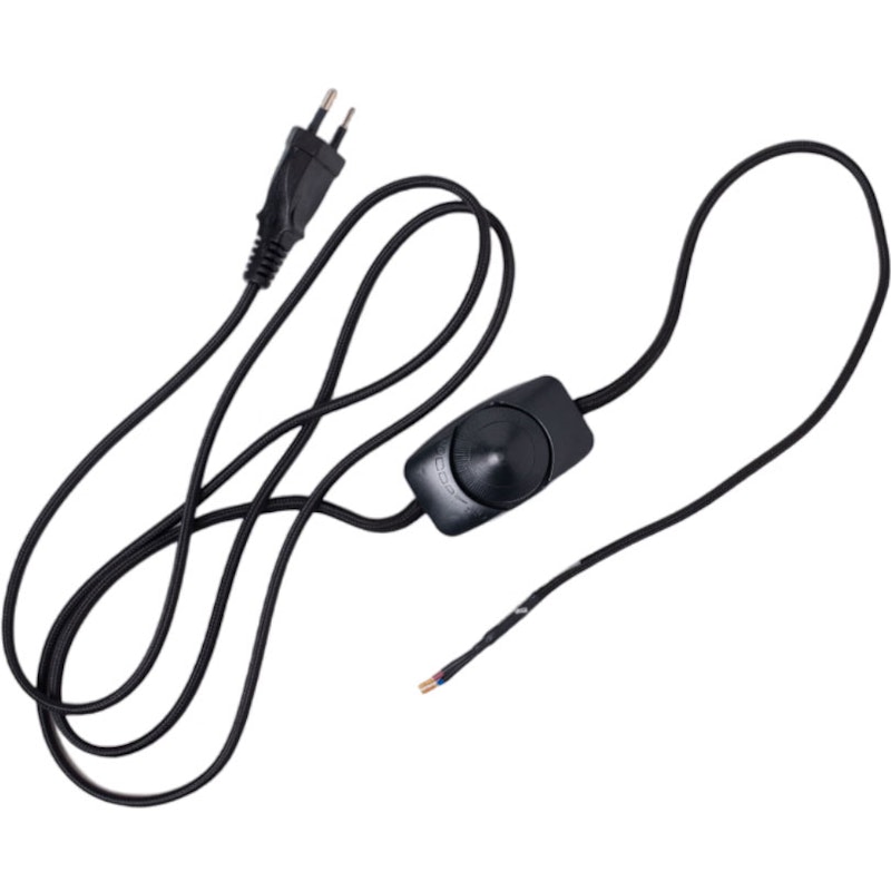 Edgeform Touwset Met Dimmer Voor Een Wandlamp, Zwart