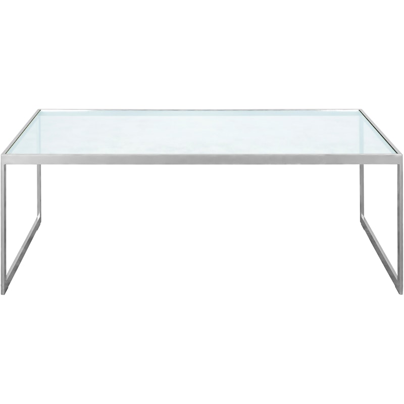 Square Salontafel, 122x62 cm, Silver Grey/Glas